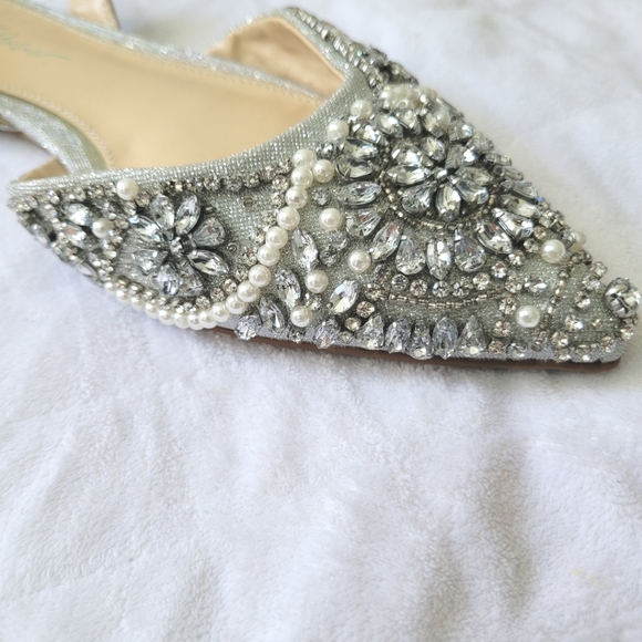 Betsey Johnson Women's Sb-Molly Ballet Flat, silver, size 5.5 - Picture 4 of 16